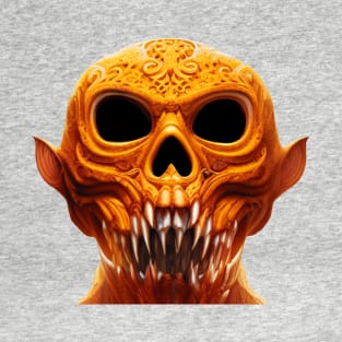 Creepy Halloween Guardian Pumpkin Monster Back Version (MD23HWN001ab) T-Shirt